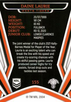 2023 NRL Traders Titanium #155 Daine Laurie Back